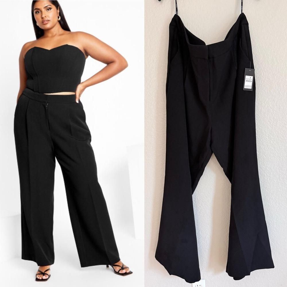 City Chic Plus Size Alexis Relaxed Trouser Pant black